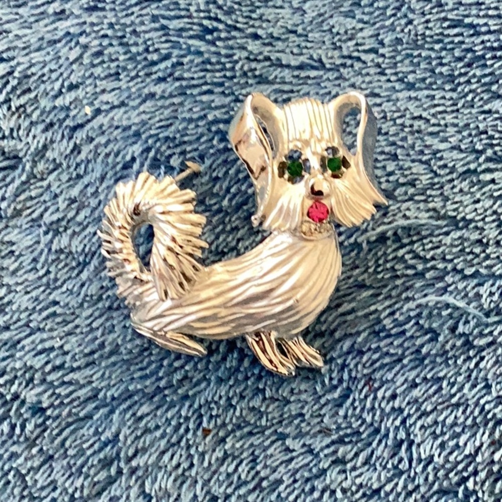 Silvertoned BSK Dog Pin